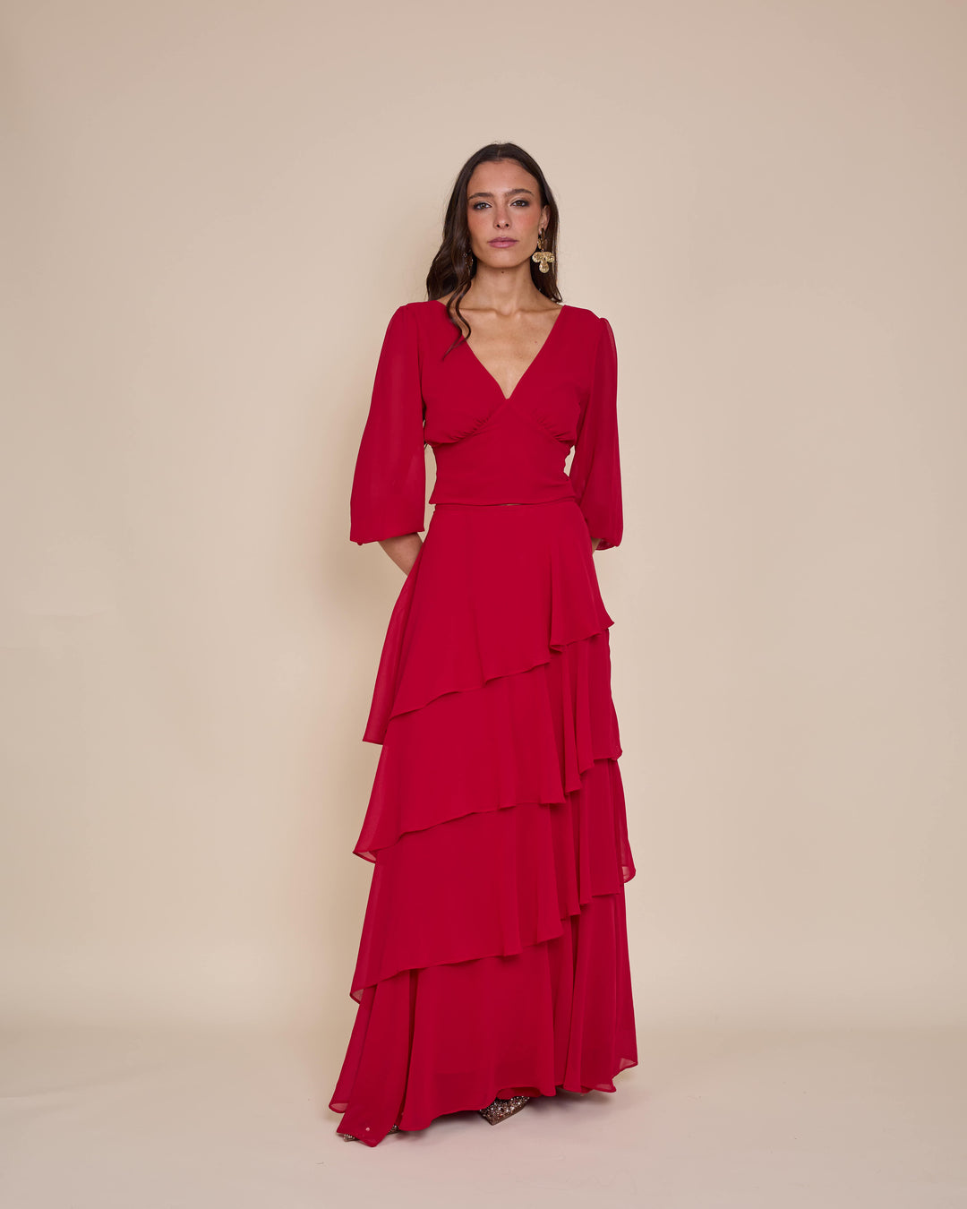 Falda Lorenza Roja