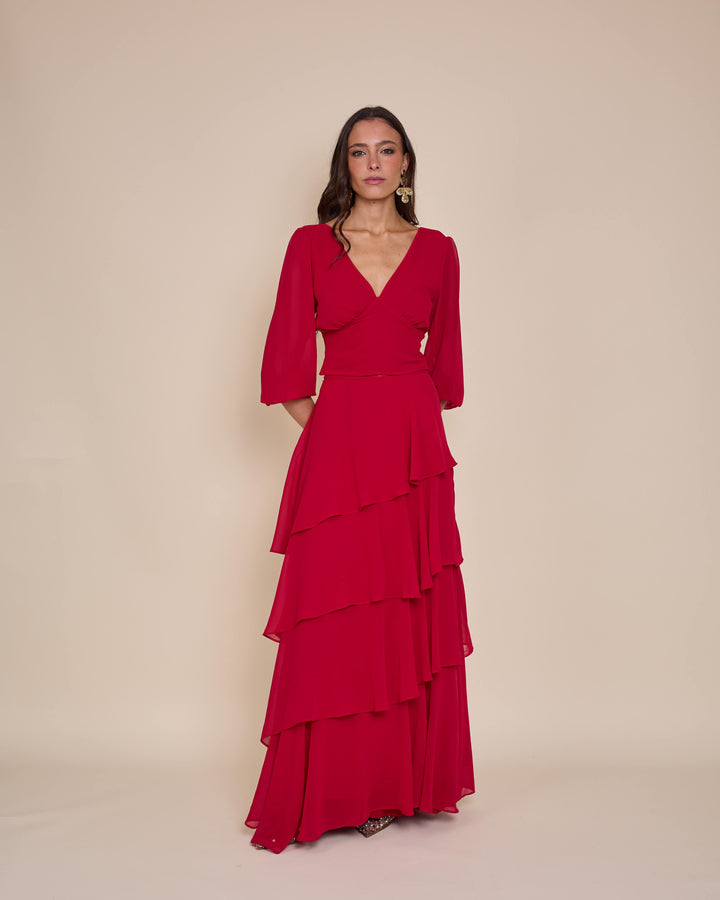 Falda Lorenza Roja