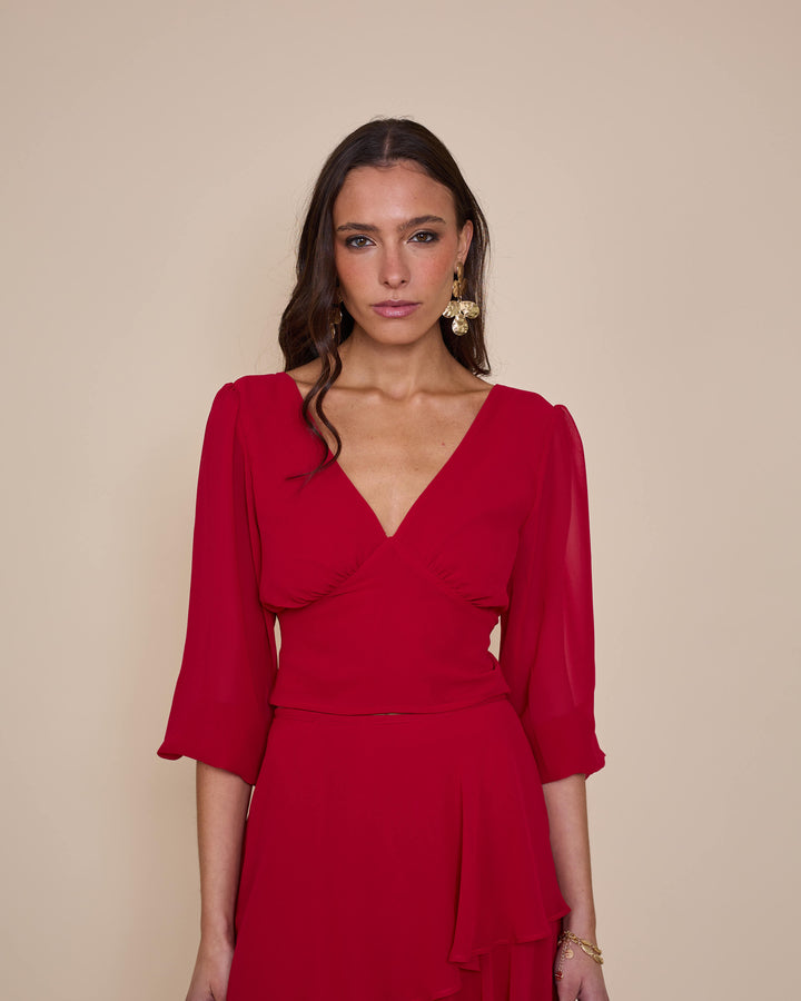 Falda Lorenza Roja
