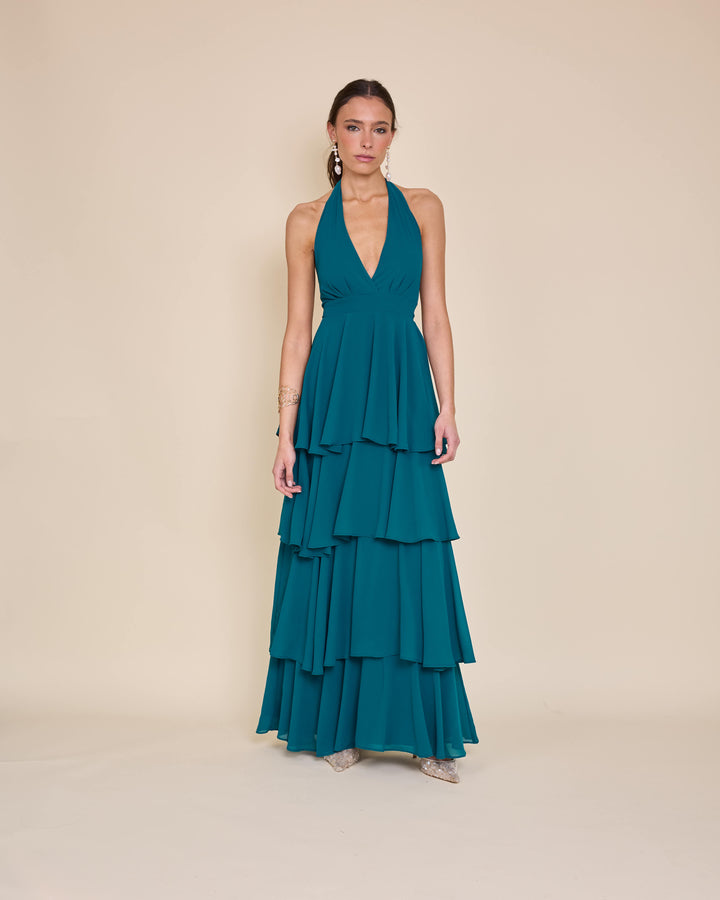 Vestido Celia Petroleo