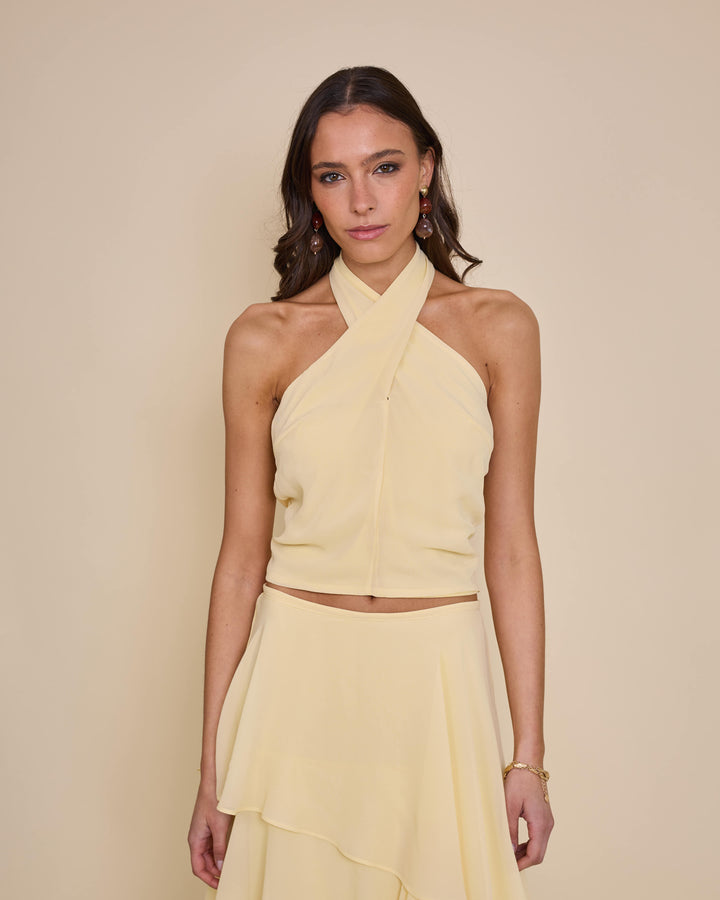 Top Halter Lorenza Amarillo