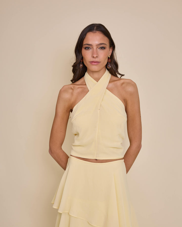 Top Halter Lorenza Amarillo