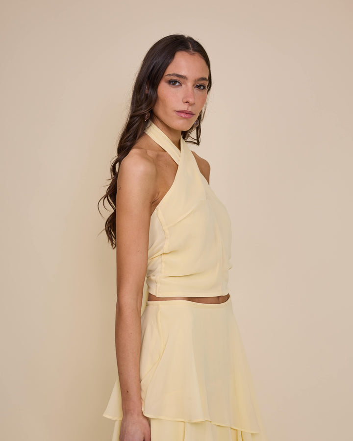 Top Halter Lorenza Amarillo