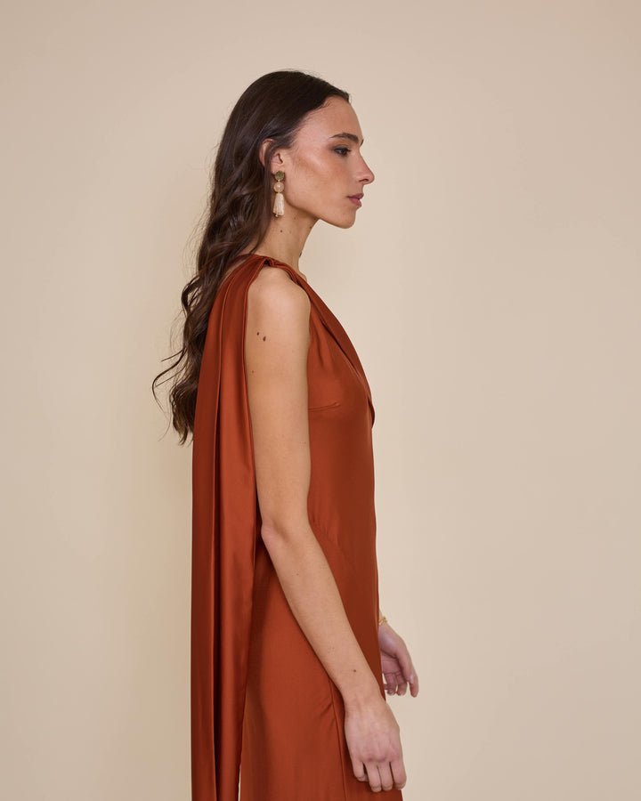 Vestido Agostina Terracota