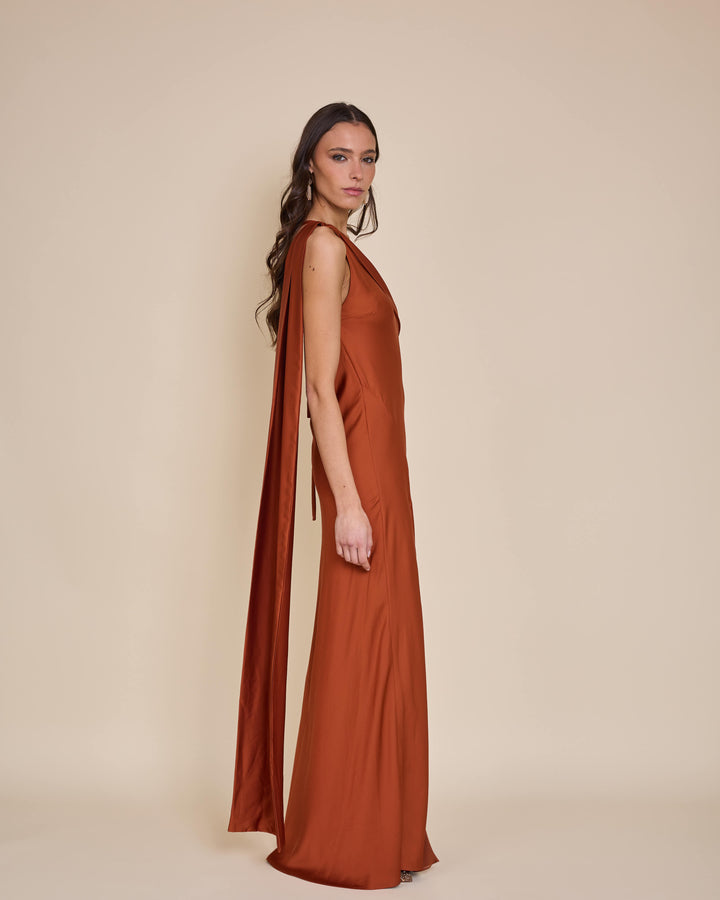 Vestido Agostina Terracota