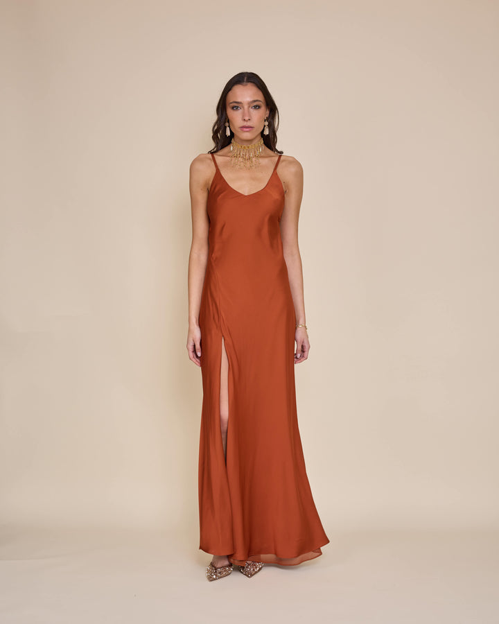 Vestido Victoria Terracota