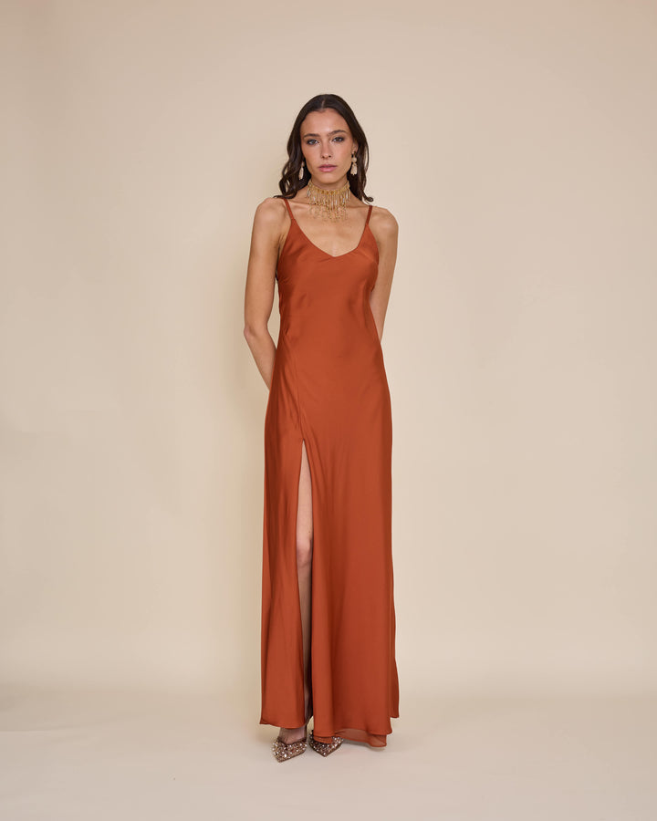 Vestido Victoria Terracota