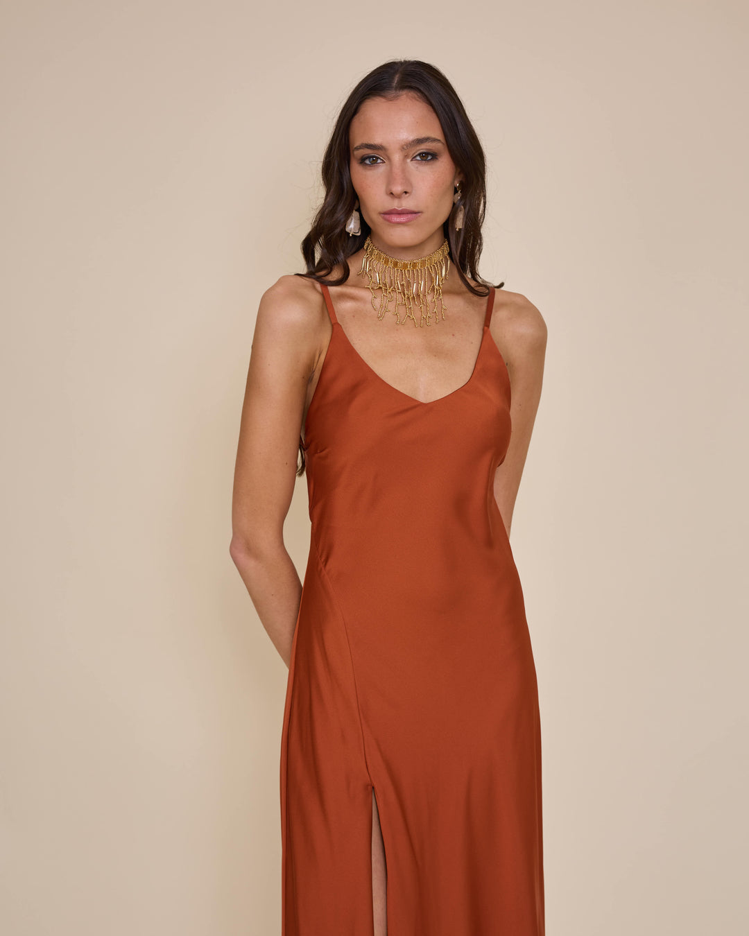 Vestido Victoria Terracota