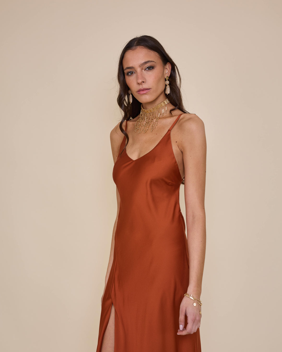 Vestido Victoria Terracota