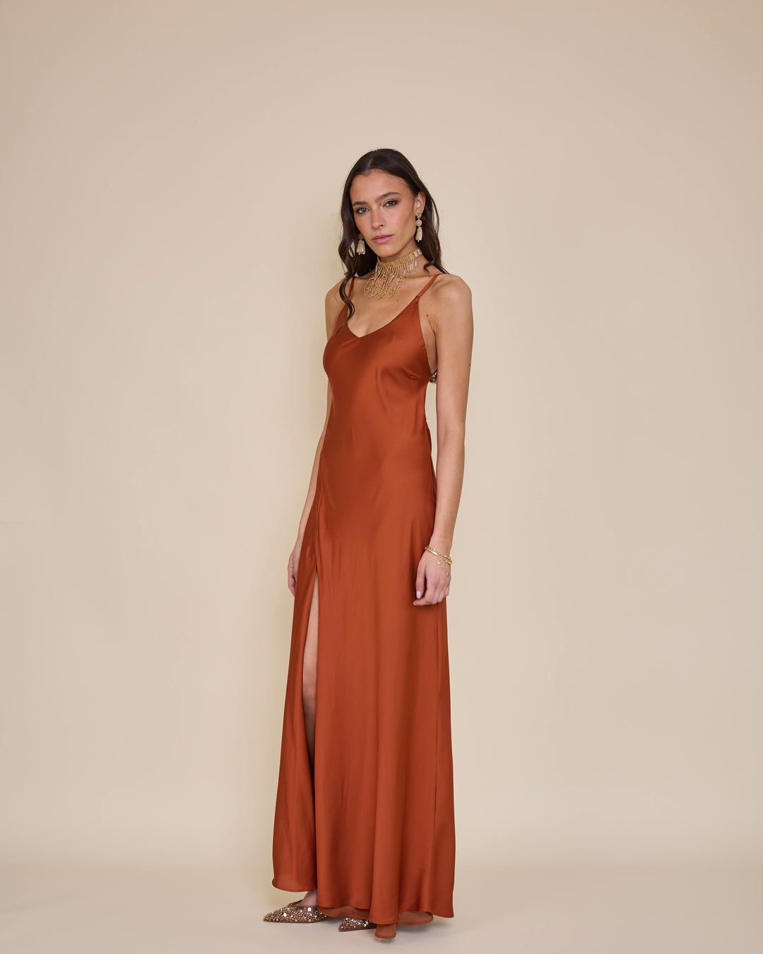 Vestido Victoria Terracota