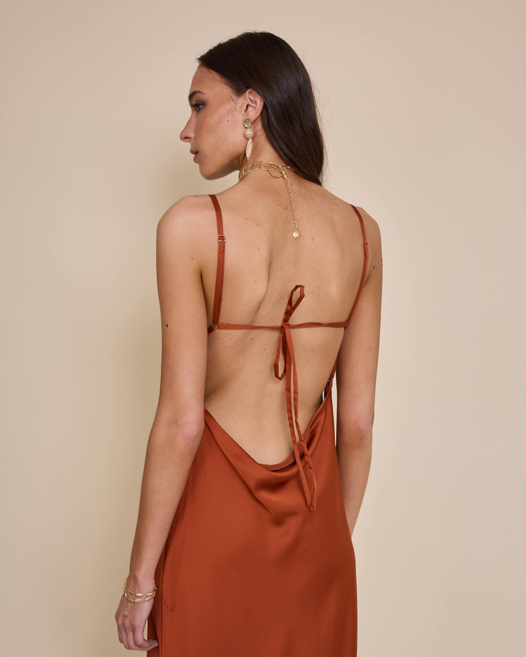 Vestido Victoria Terracota