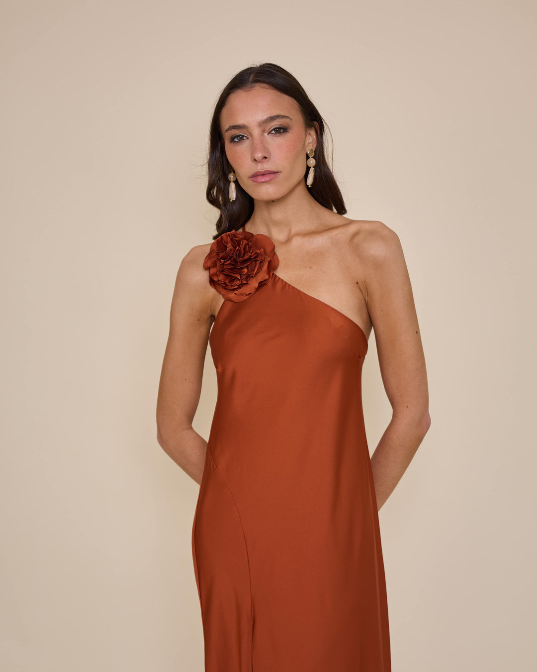 Vestido Adela Terracota
