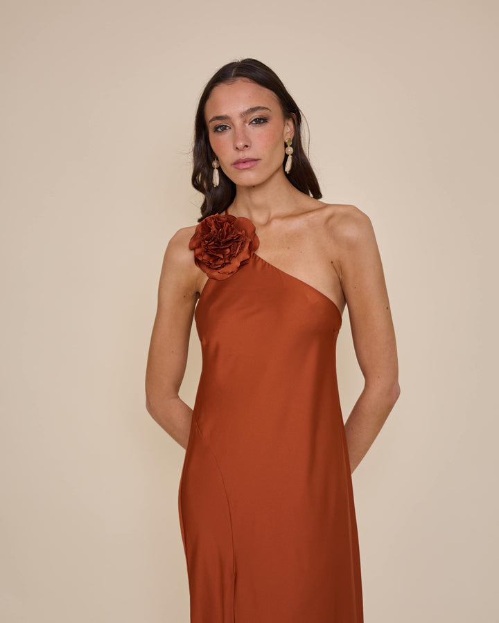 Vestido Adela Terracota