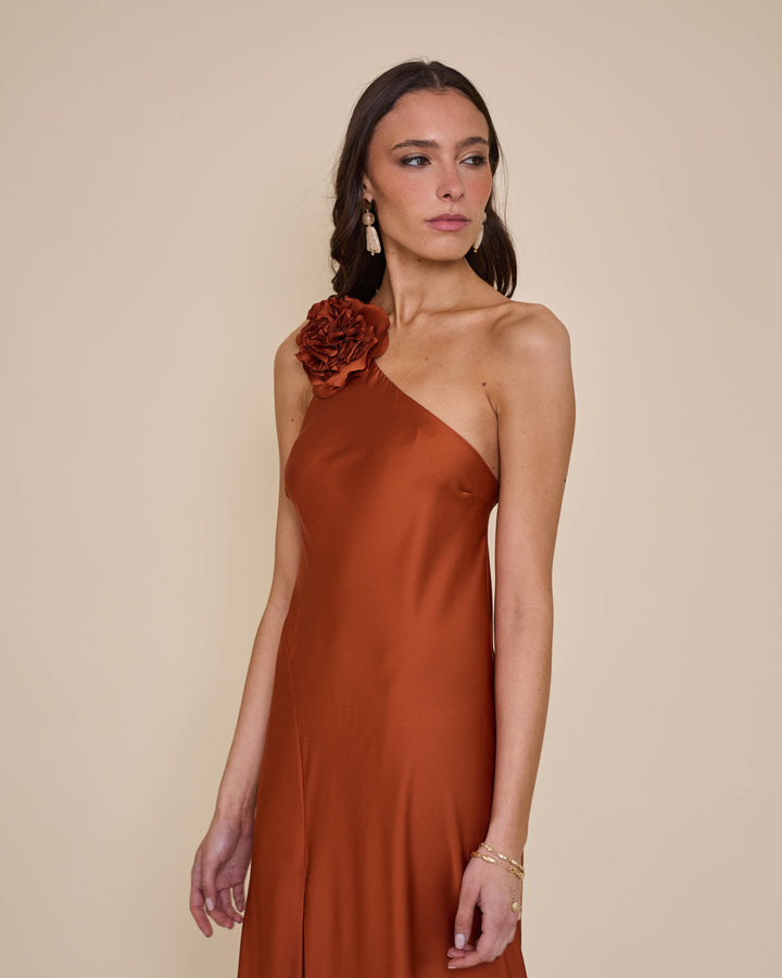 Vestido Adela Terracota