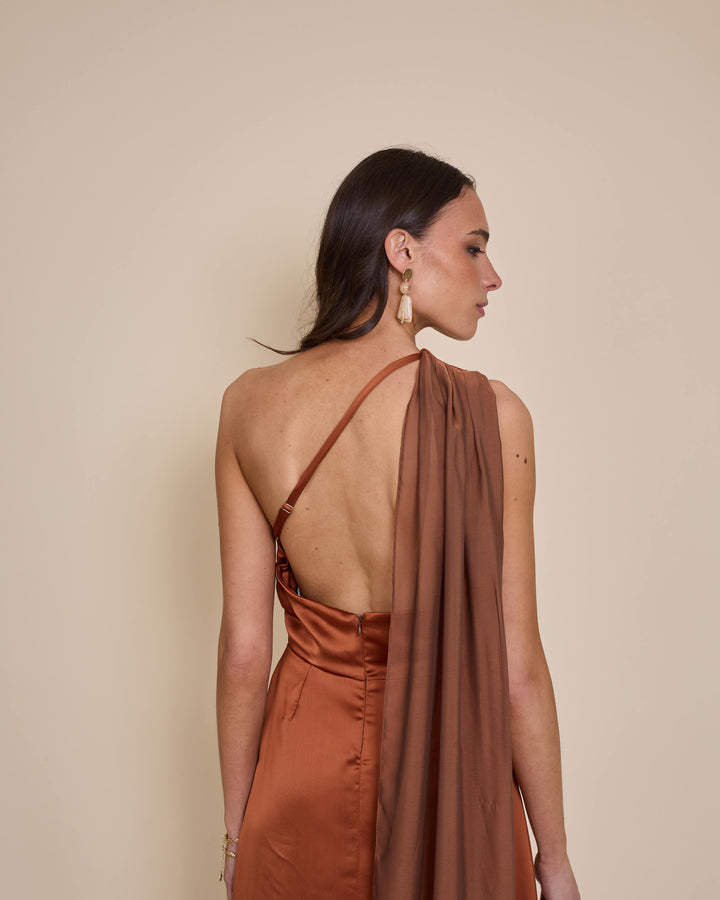 Vestido Mairena Terracota