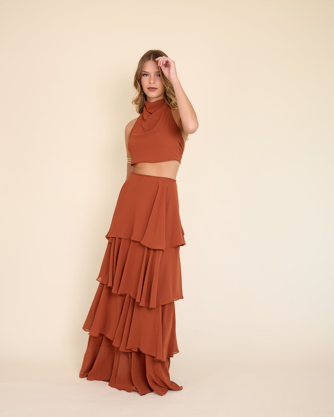 Falda Laura Terracota