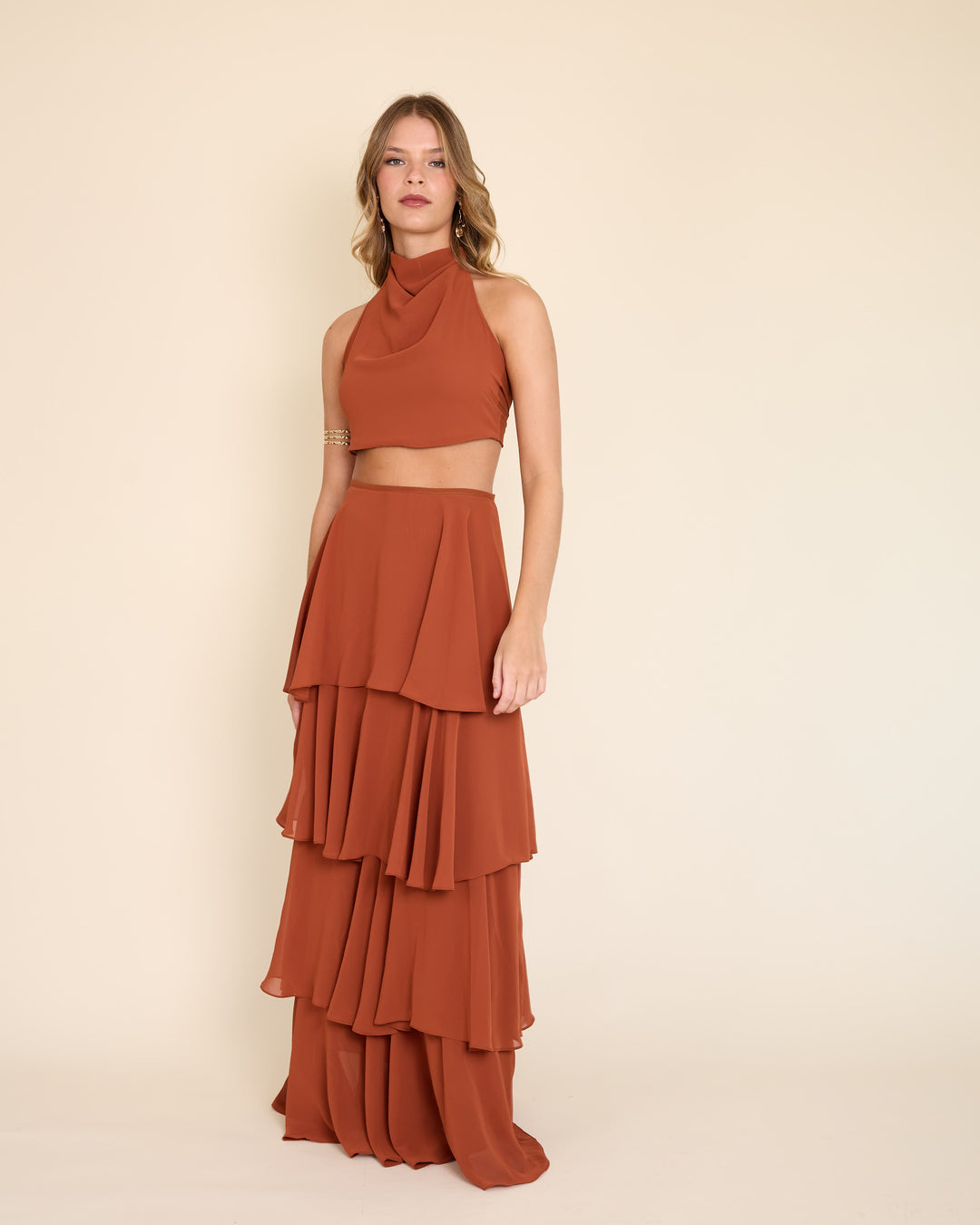 Falda Laura Terracota