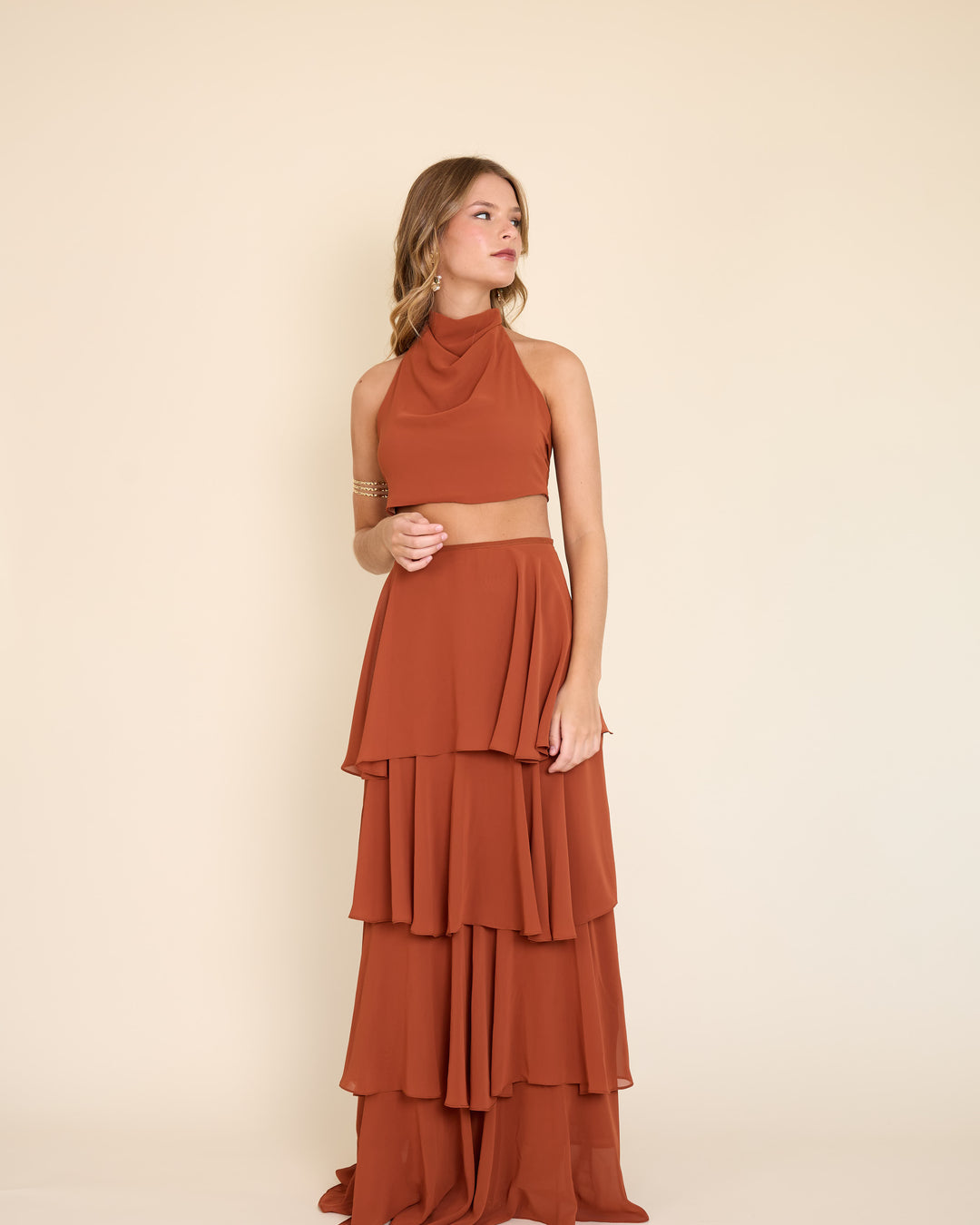 Falda Laura Terracota