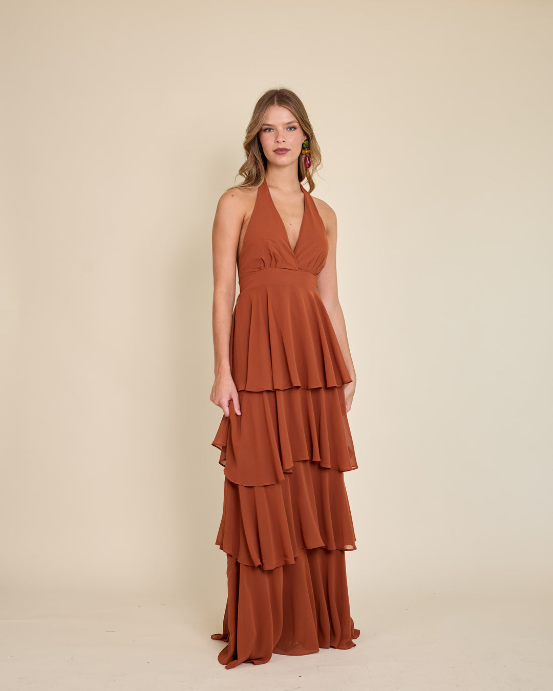 Vestido Celia Terracota