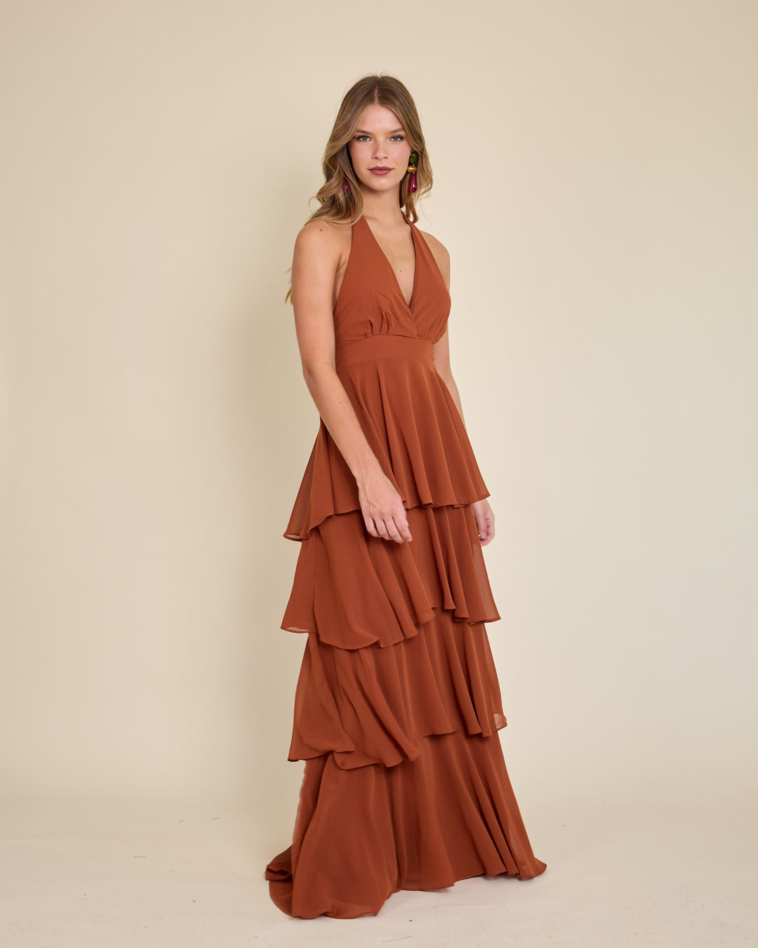 Vestido Celia Terracota