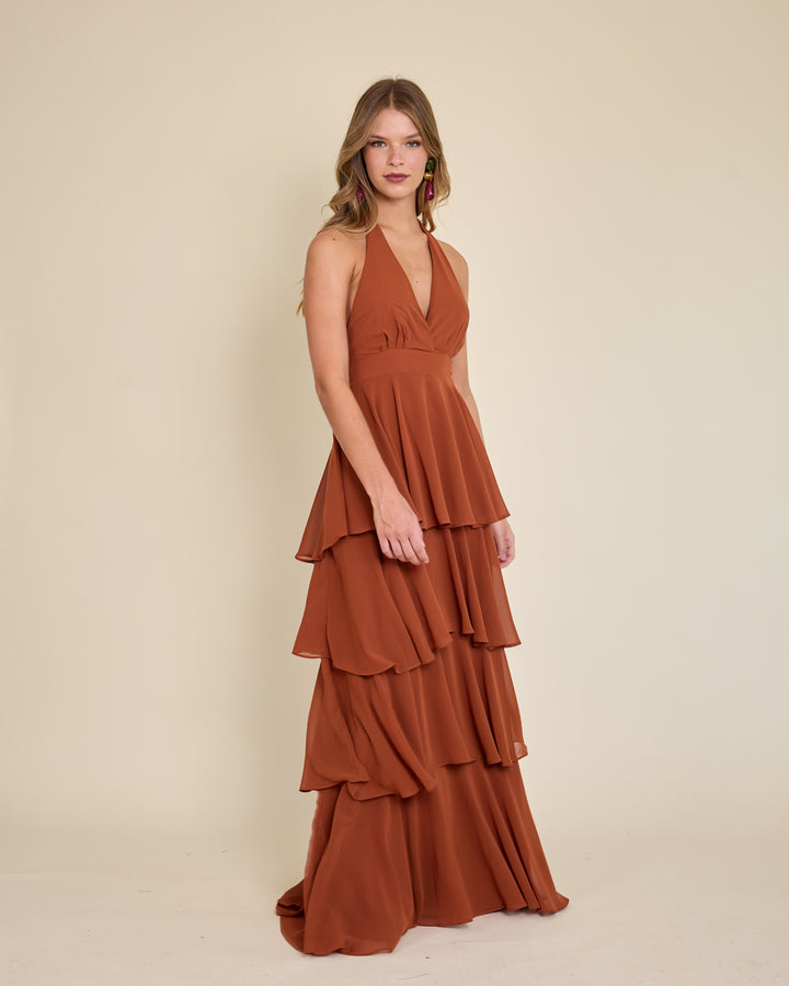 Vestido Celia Terracota