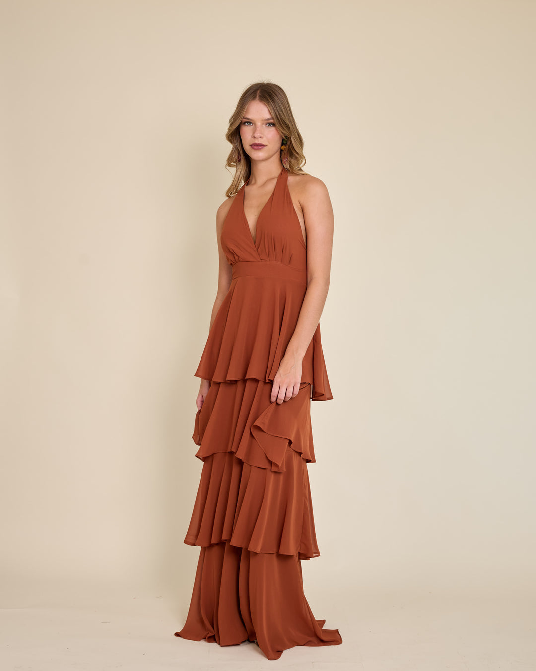 Vestido Celia Terracota