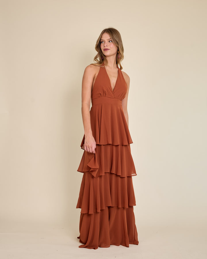 Vestido Celia Terracota