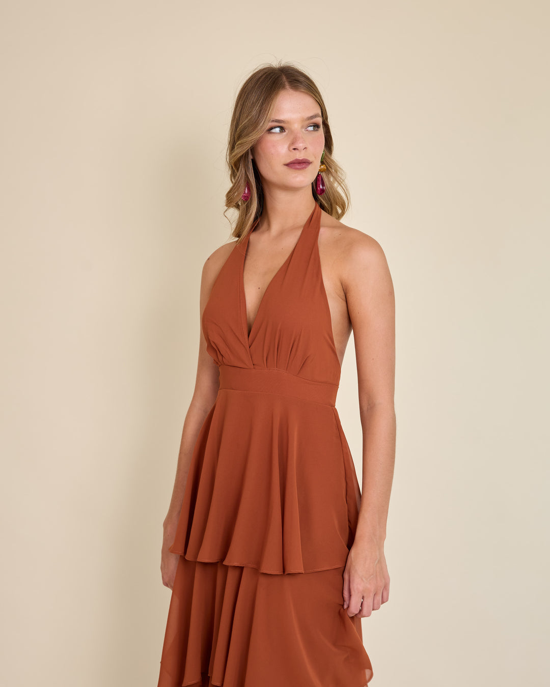 Vestido Celia Terracota