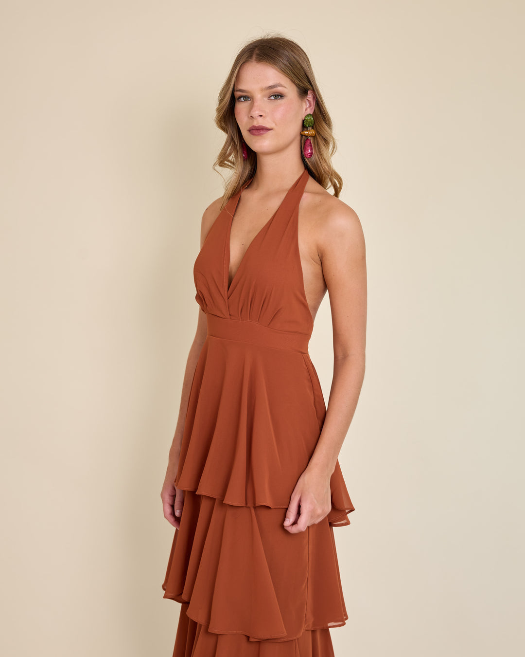 Vestido Celia Terracota