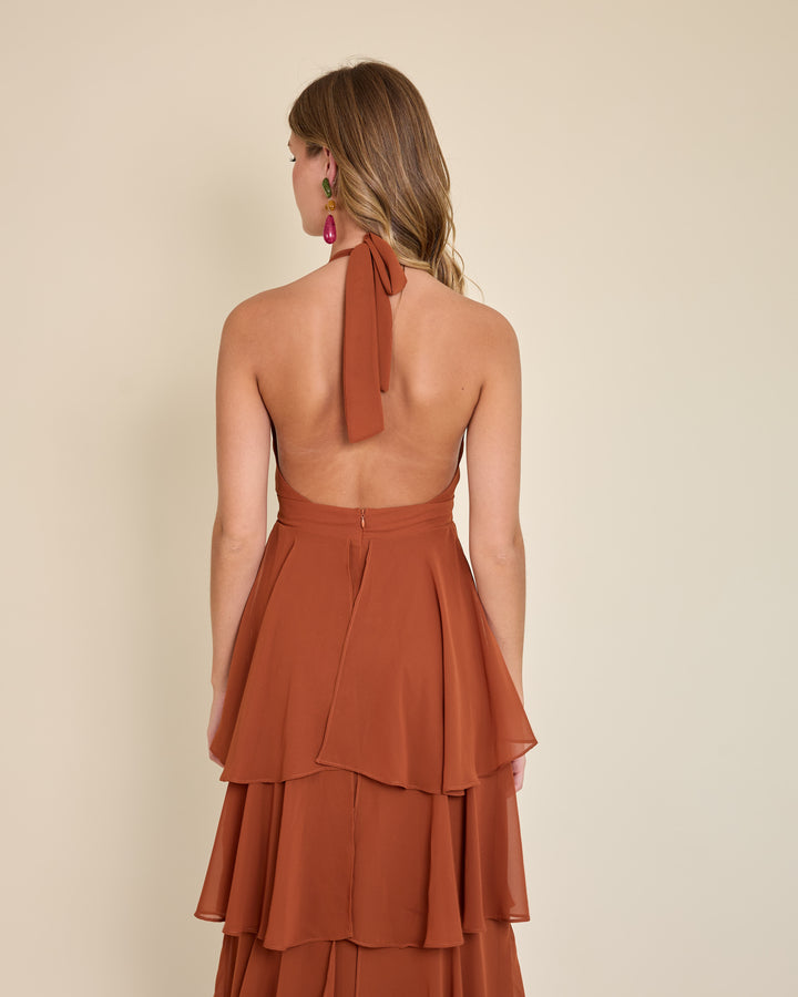 Vestido Celia Terracota