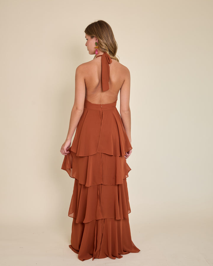 Vestido Celia Terracota