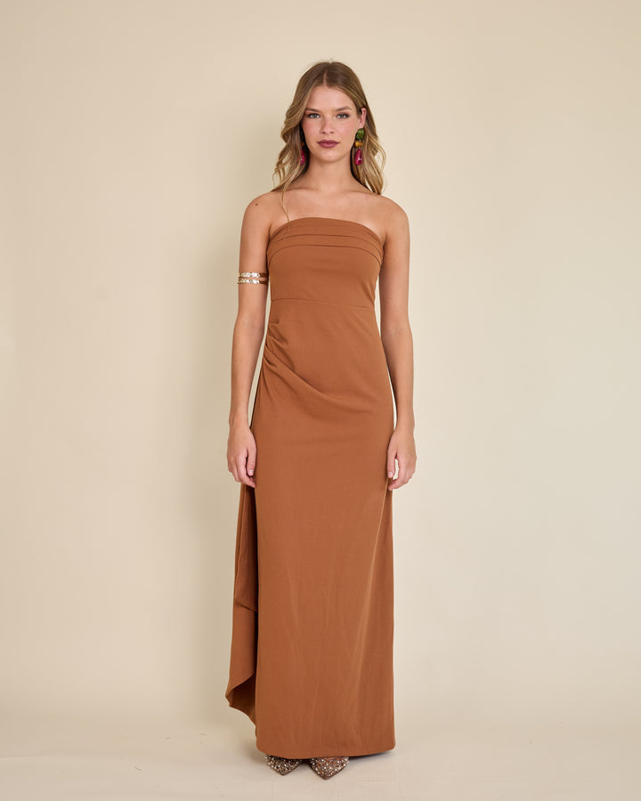 Vestido Lucia Terracota Claro