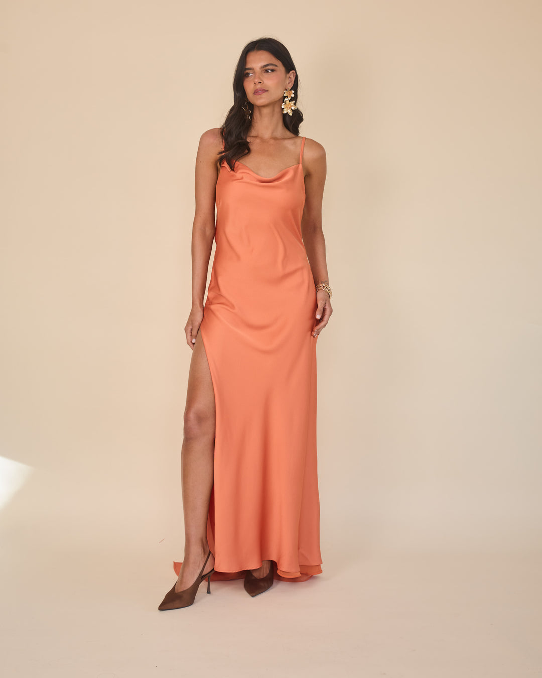 Vestido Melina Mandarina