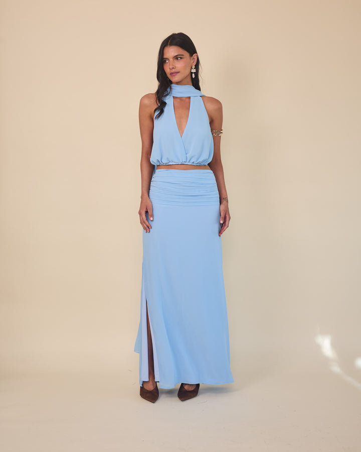 Falda Formentera Celeste