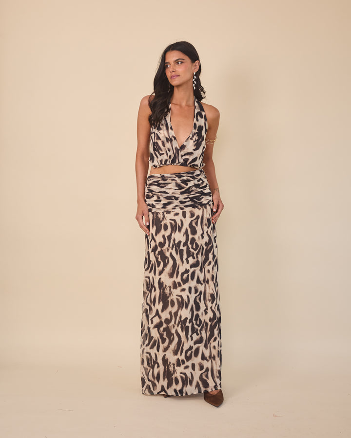Falda Formentera Leopardo