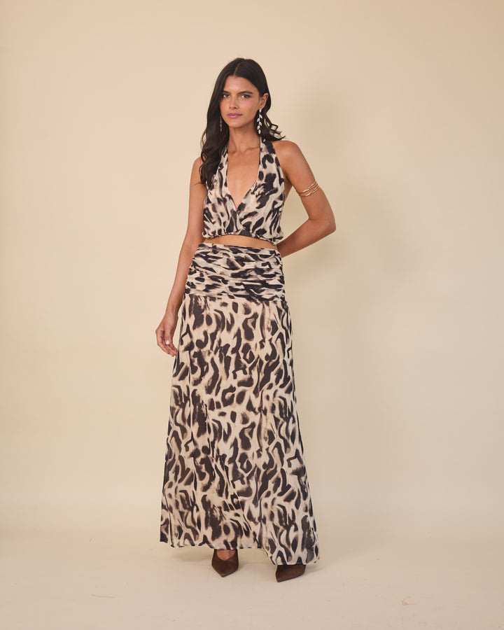 Falda Formentera Leopardo