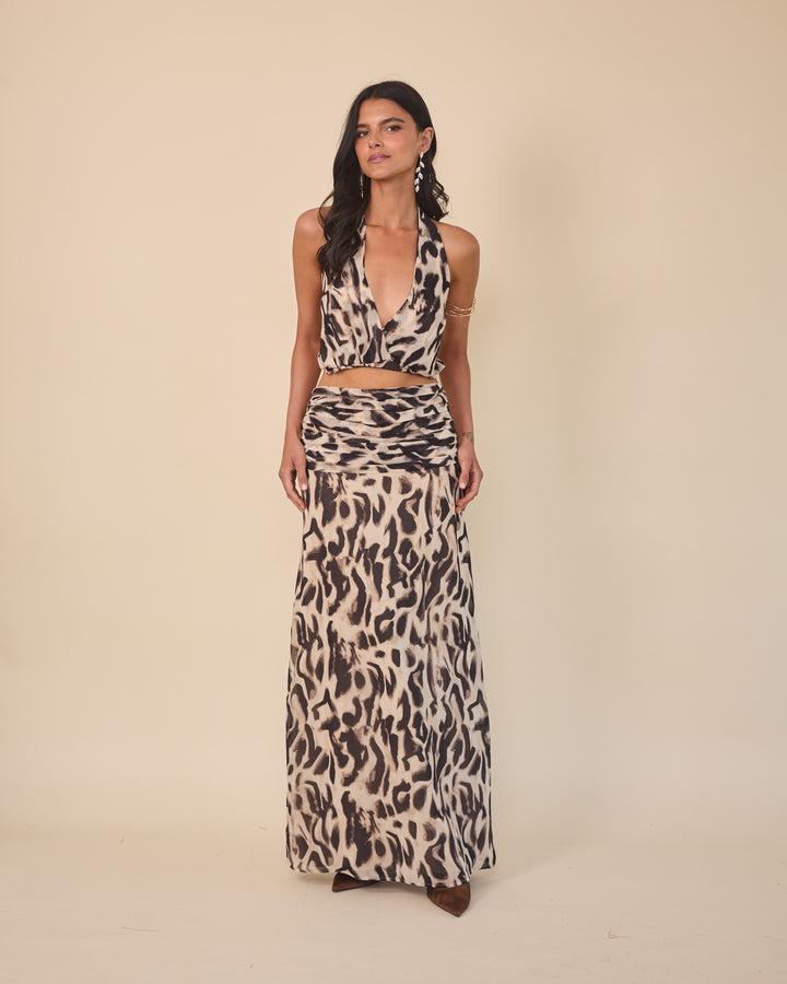 Falda Formentera Leopardo