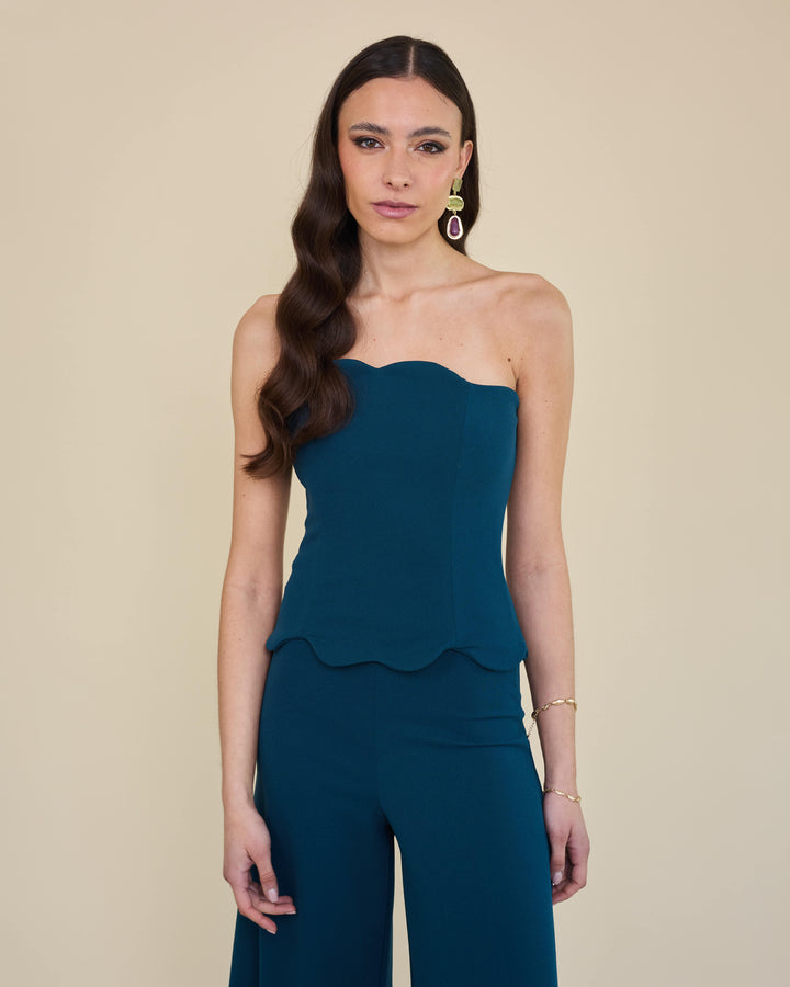 Top Straples Amalia Azul