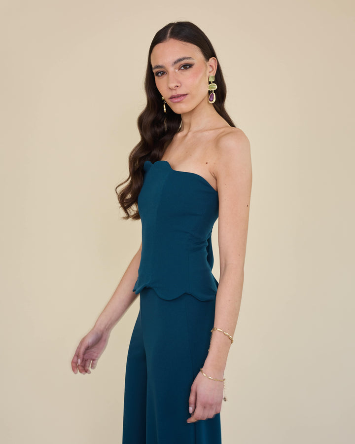 Top Straples Amalia Azul