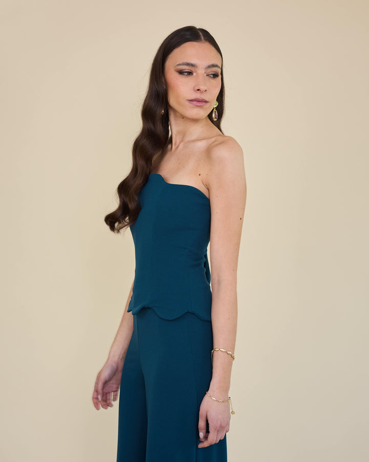 Top Straples Amalia Azul