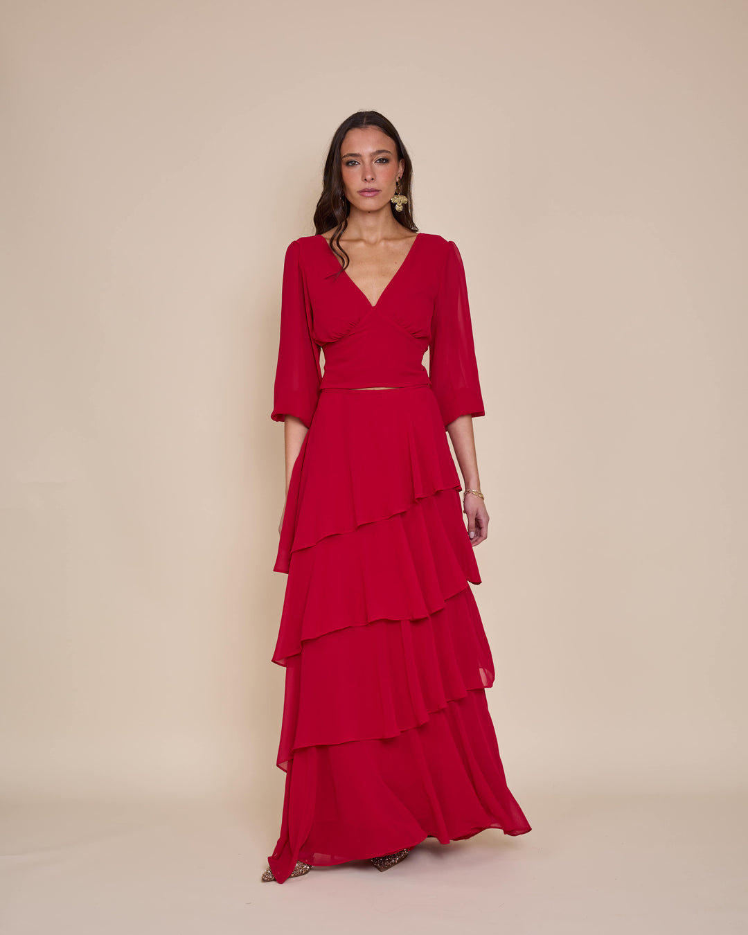 Top Lorenza Rojo