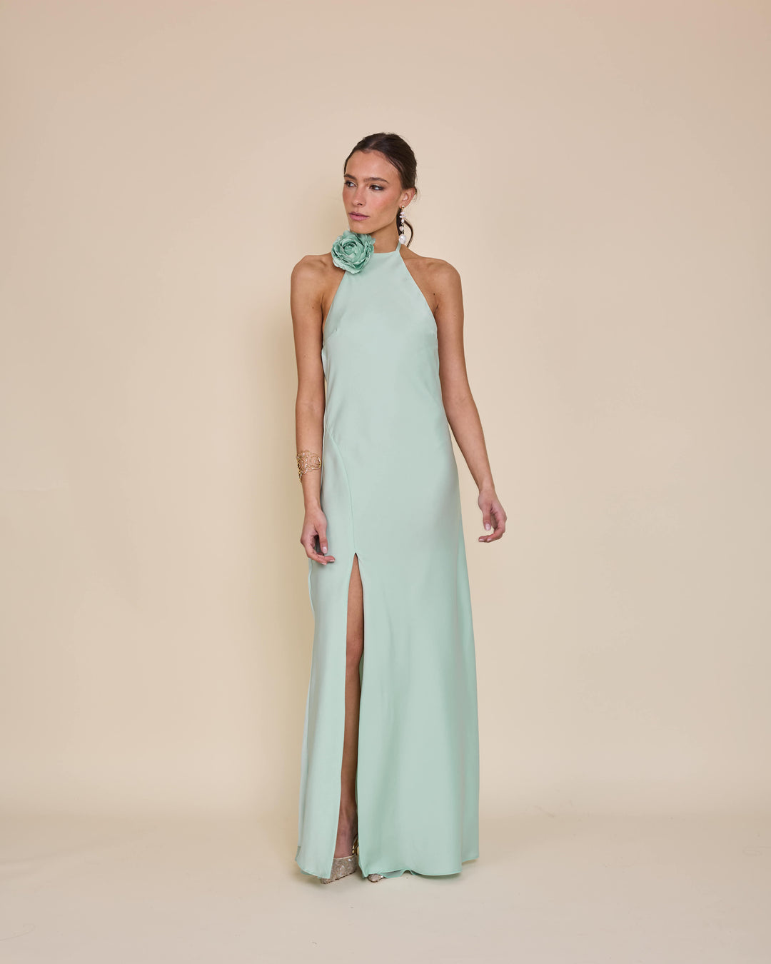 Vestido Bianca Verde Agua
