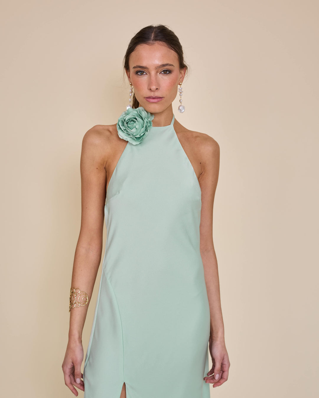 Vestido Bianca Verde Agua