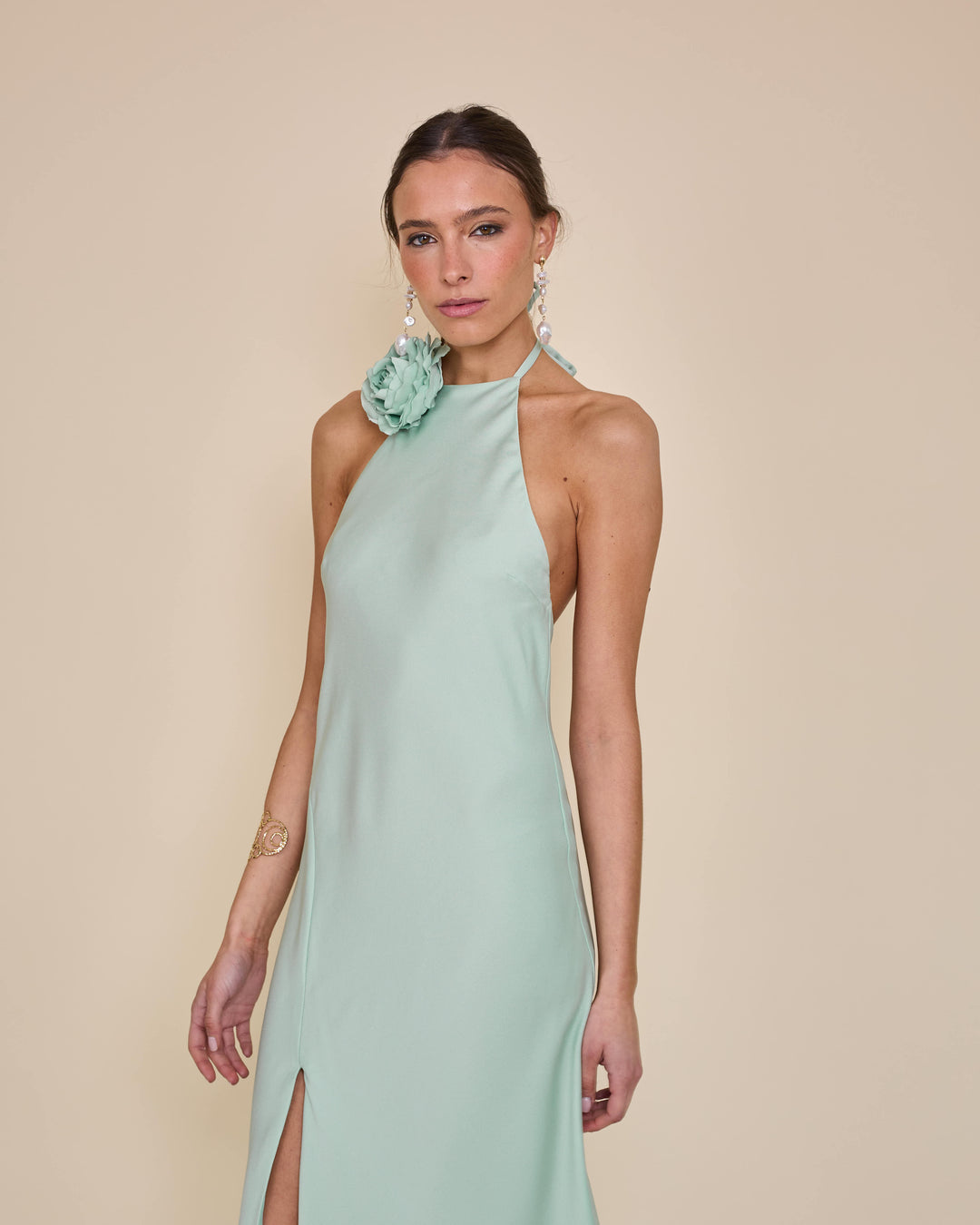 Vestido Bianca Verde Agua