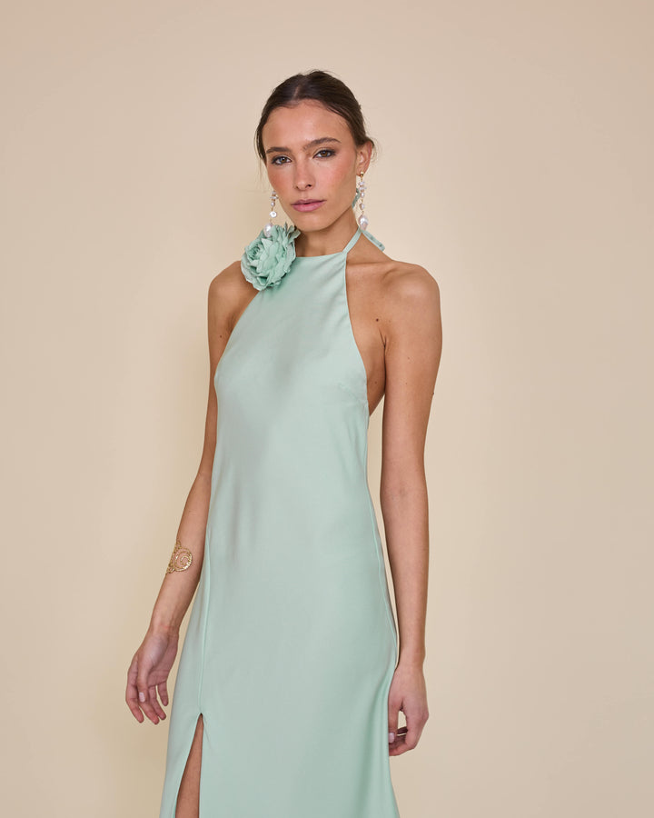 Vestido Bianca Verde Agua