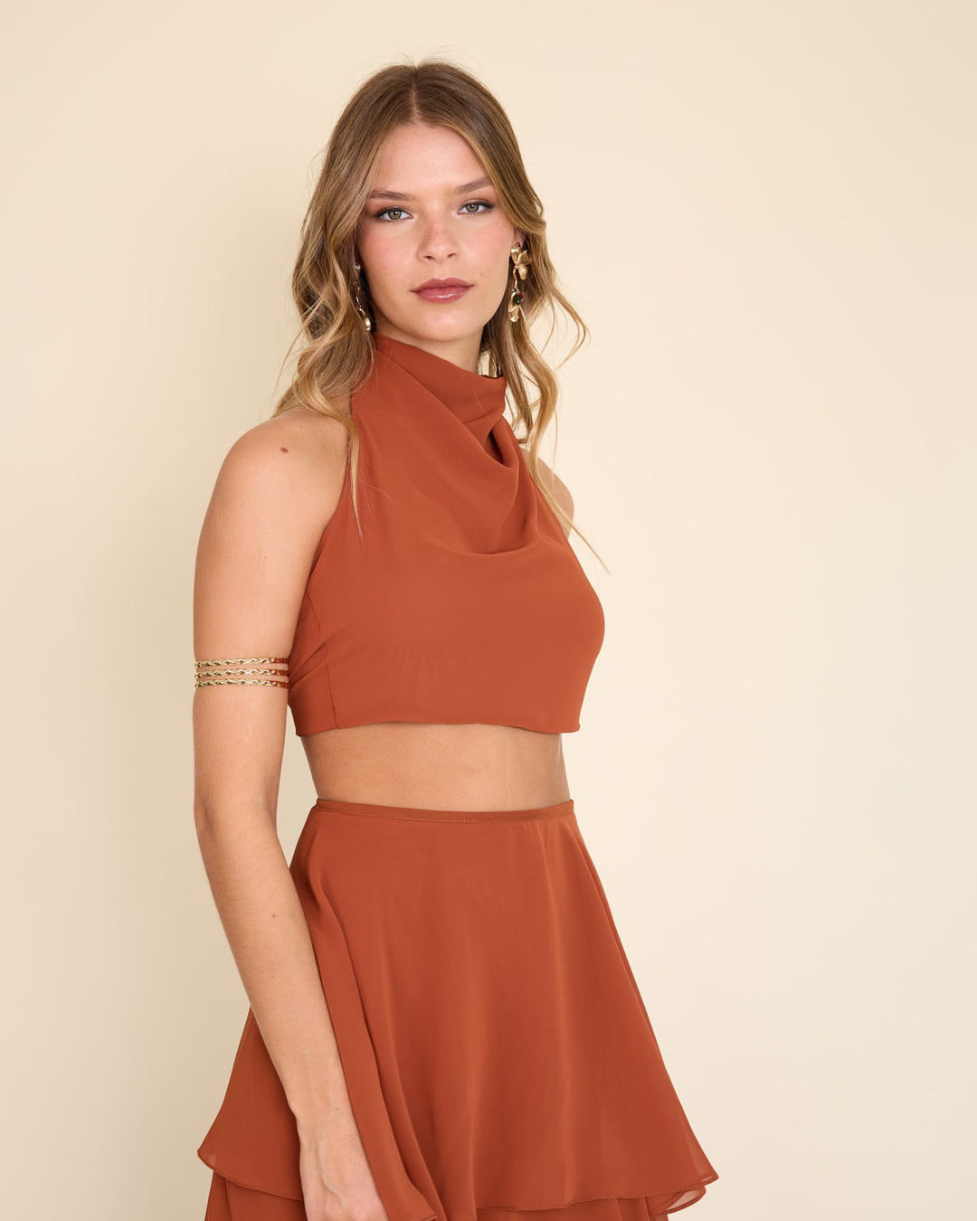 Falda Laura Terracota