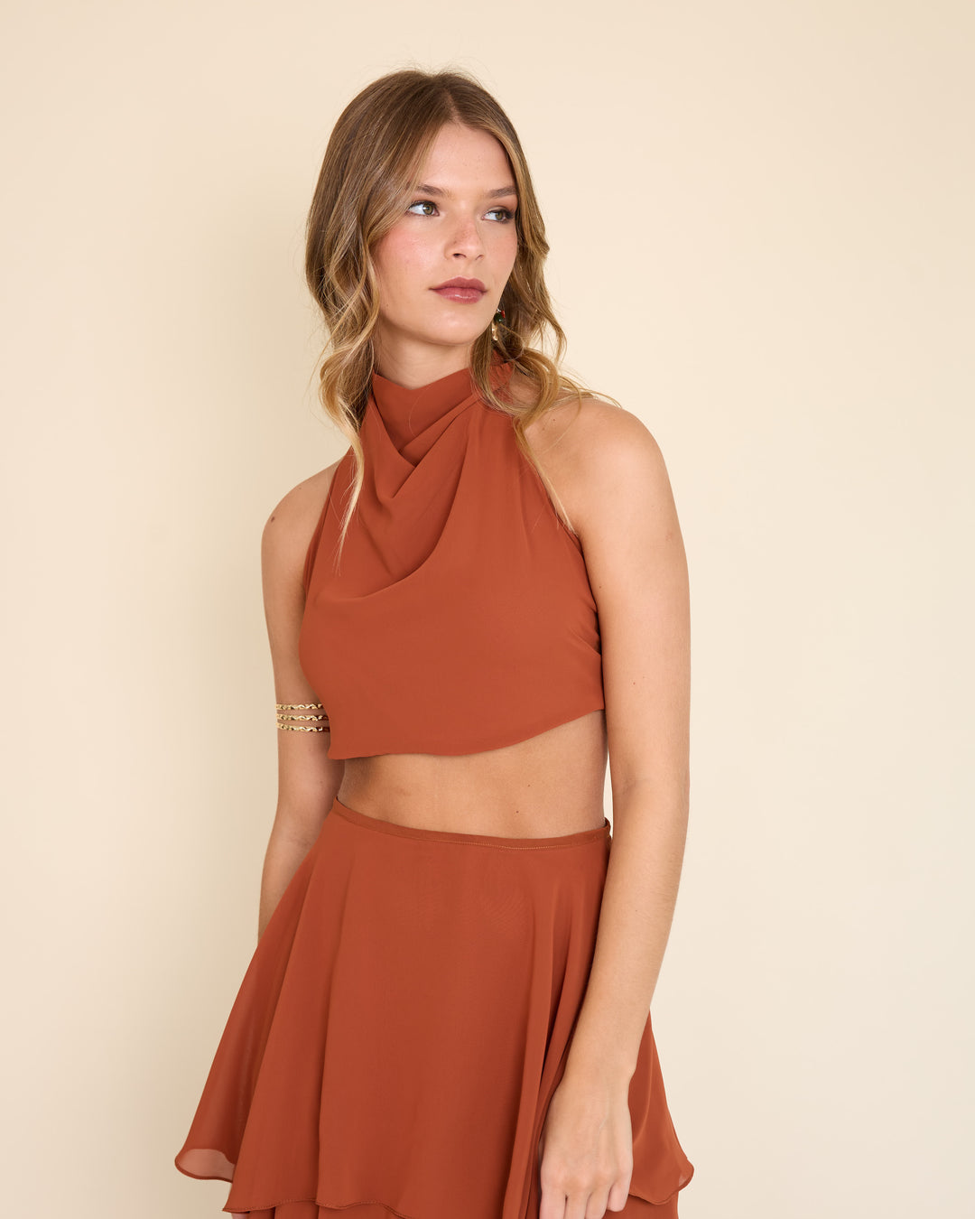 Falda Laura Terracota