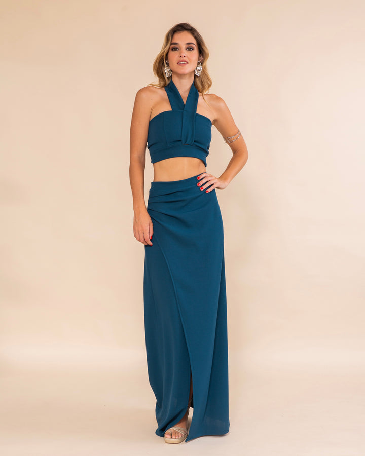 Falda Berlín azul