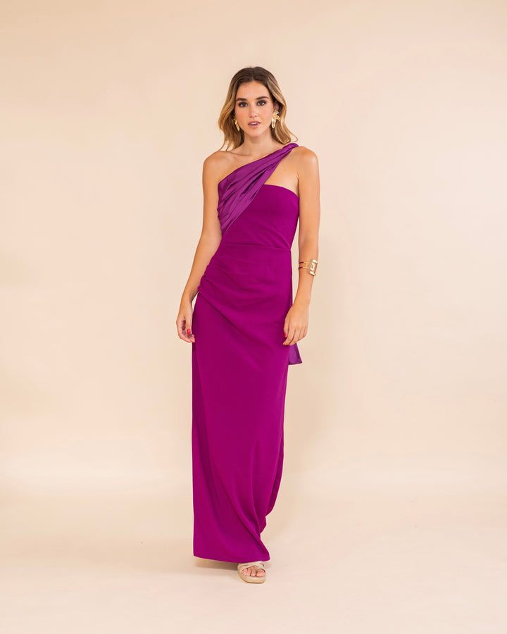 Vestido Lerida Magenta Oscuro