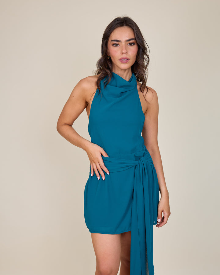 Vestido Nicole Petroleo